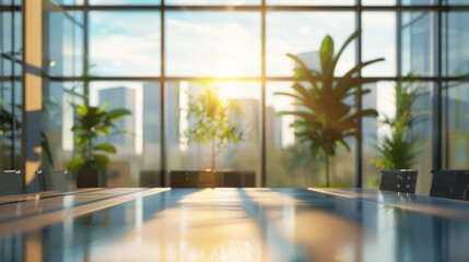 Office blurred background illustration generated by ai