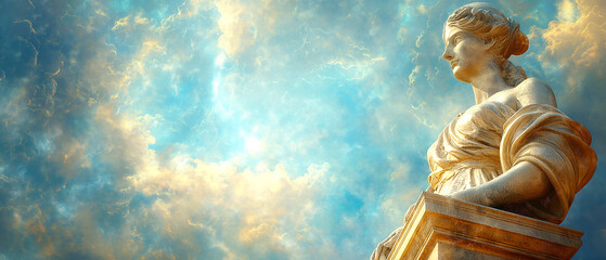 Artistic Representations of Famous Supreme Court Cases with blank space on the right for text	