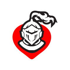 Spartan Soldier. Spartan helmet logo, Spartan shield and helmet vector illustration, Spartan Greek gladiator armor flat vector icon. Warrior shield logo.