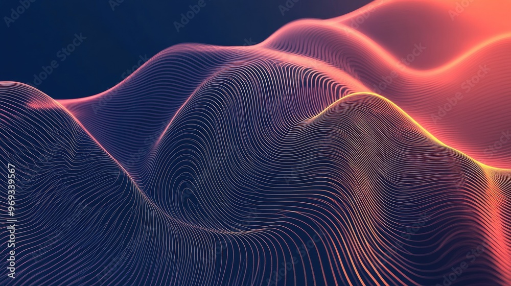 Poster abstract line patterns with subtle gradients, creating a modern and sophisticated background.