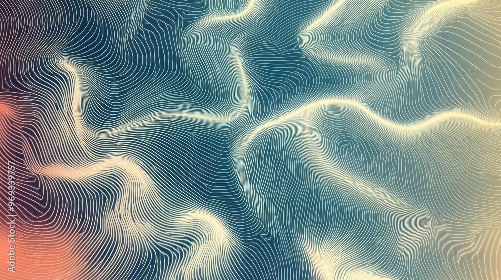 Poster abstract line patterns with subtle gradients, creating a modern and sophisticated background.