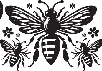 Obraz premium bee clipart vector design,awesome bee svg,high resolution printable bee artwork
