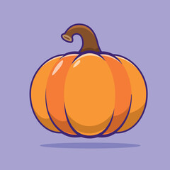 Pumpkin Nature Vegetable Vector Icon Illustration Icon Cartoon