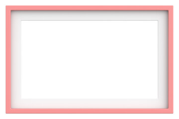 Picture frame. Landscape frame. 3D illustration.