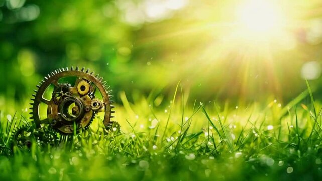 green grass and sun