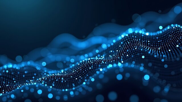 Abstract blue network connectivity background for tech and digital design.