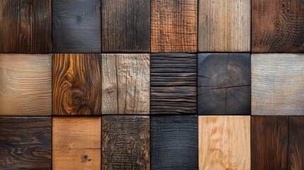 Retro-inspired oak wood swatch samples, arranged in a rustic pattern, showcasing natural grains and organic textures, warm earthy tones, detailed close-up