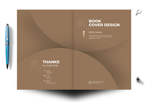 Book Cover 4 Page Vector Design Template