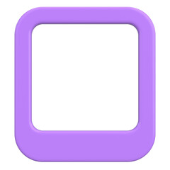 Profile box. Social media profile. 3D illustration.