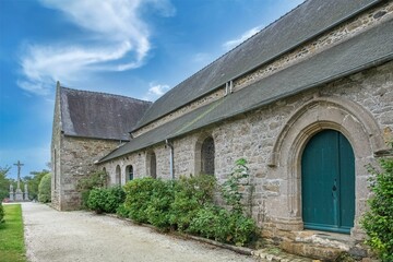 Scenic view of Saint-Jean-Baptiste church in Lezardrieux, Brittany