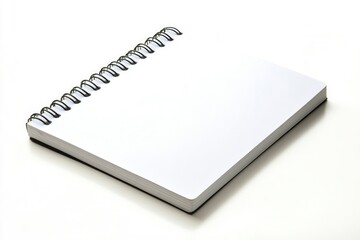 Spiral notebook on a white background with generative ai