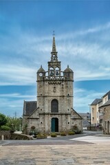 Fototapeta premium Scenic view of Saint-Jean-Baptiste church in Lezardrieux, Brittany