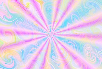 カラフルな渦巻き　集中線