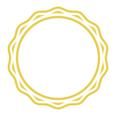 Golden Scallop Shaped Round Ornamental Border Frame