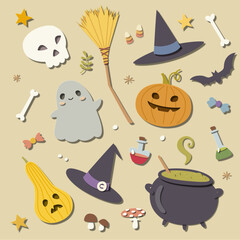 Halloween papercut set