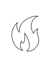 Obraz premium Fire Flame Icon Vector 