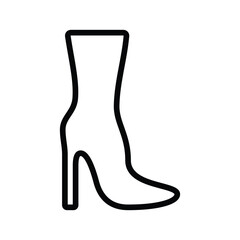 Thigh High Boots icon line vector design in trendy style