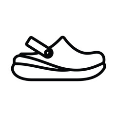 sandals icon line vector design in trendy style