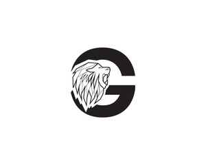 letter G geometri lion logo.eps