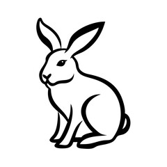 Adorable Rabbit Vector Illustration - SVG, Cricut Files, Clipart, and Cut Files for T-Shirts & Graphics