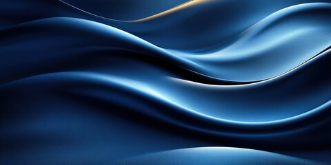 Obraz premium Smooth blue fabric waves creating a serene texture.