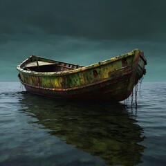 Obraz premium The Decaying Boat of the Abyss