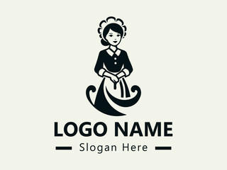 Cleaning Service Logo, Maid Service , Home Cleaning, Domestic Helper