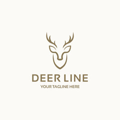 Deer head line elegant logo icon designs vector, suitable for your design need, logo, illustration, animation, etc.