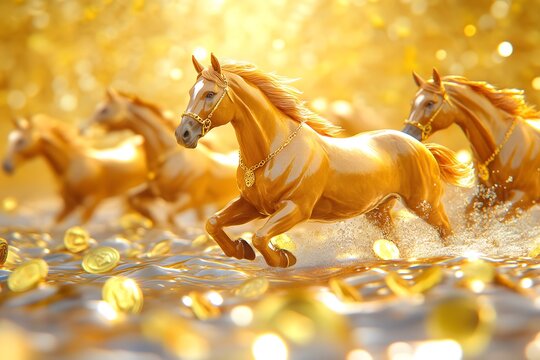 Gold horse jewelry clearance
