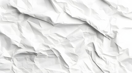 Fototapeta premium Glued Wrinkled White Paper Poster.