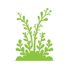 green bush element vector flat design