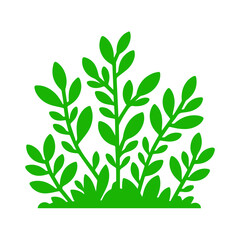 green bush element vector flat design