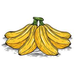 Hand Drawn Banana Cartoon
