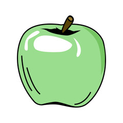 Apple. Vector illustration isolated on white background.