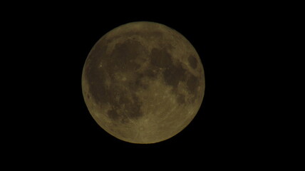 Full Moon Against Dark Night Sky