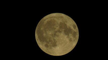 Full Moon Against Dark Night Sky
