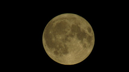 Full Moon Against Dark Night Sky