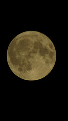 Full Moon Against Dark Night Sky