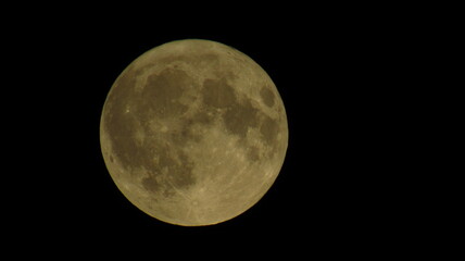 Full Moon Against Dark Night Sky