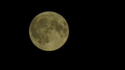 Full Moon Against Dark Night Sky