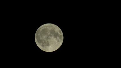 Full Moon Against Dark Night Sky