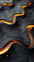 Vibrant reptilian texture with intricate geometric patterns and contrasting dark and warm tones creating a striking and visually captivating abstract design