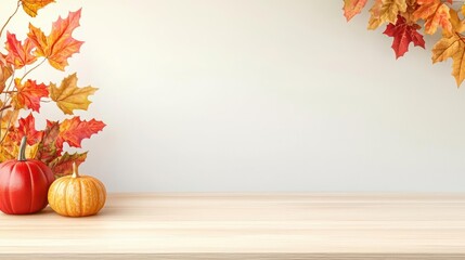 Corporate Thanksgiving celebration with a professional yet festive atmosphere A warm message of gratitude is highlighted