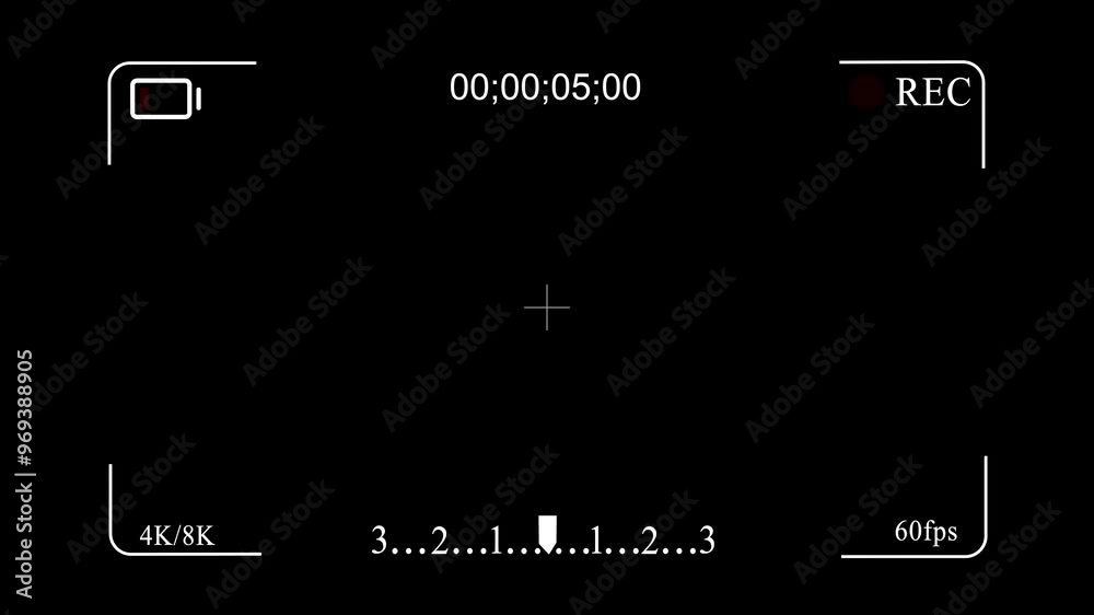 Poster camera recording screen overlay with clear design for effective recording and streaming visuals.