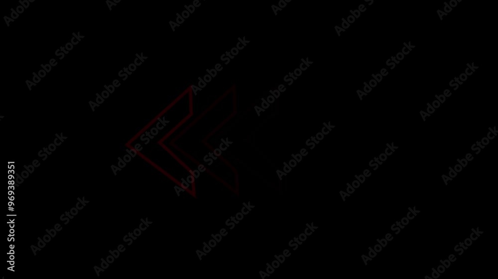 Poster arrow direction animation. glowing neon arrow loading with rising animation for dynamic visual effec