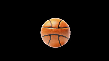 Fototapeta premium Basketball on Black Background