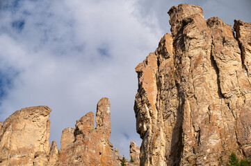 The Lena Pillars are a natural rock formation along the banks of the Lena River in far eastern Siberia, Sakha Republic, Russia