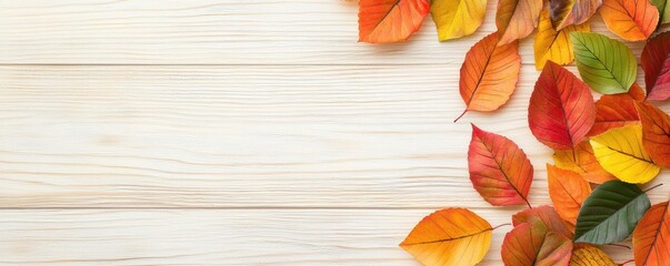 Thanksgiving promotion with vibrant fall leaves and cozy, rustic decor Perfect for advertising holiday sales with space for detailed offers and festive branding