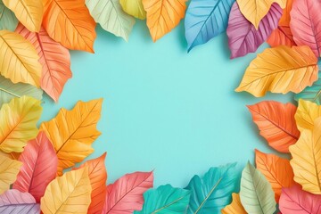 Obraz premium Thanksgiving sale featuring fall leaves and festive banners Vibrant autumn colors evoke the season s warmth, perfect for highlighting discounts and promotions with space for copy