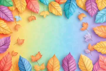 Fototapeta premium Thanksgiving sale featuring fall leaves and festive banners Vibrant autumn colors evoke the season s warmth, perfect for highlighting discounts and promotions with space for copy